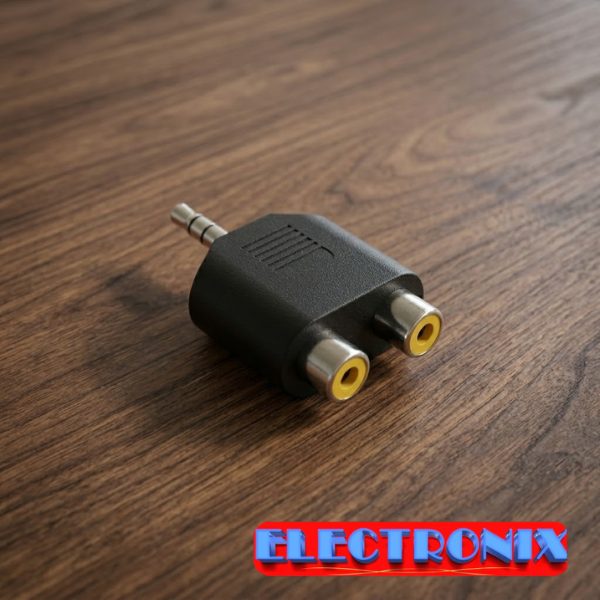 Adaptador 3.5mm Macho a 2 RCA Hembra – Audio Estéreo Universal