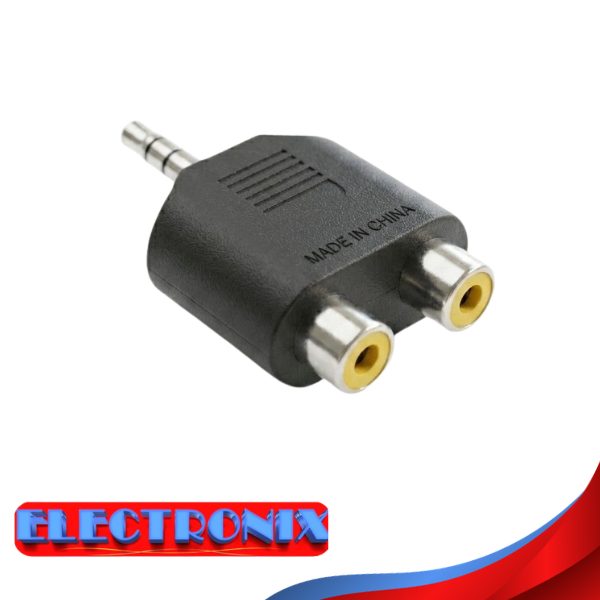 Adaptador 3.5mm Macho a 2 RCA Hembra – Audio Estéreo Universal