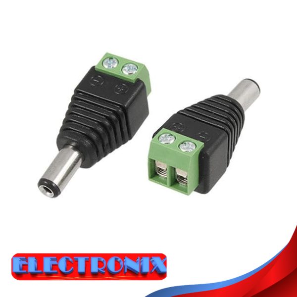 Adaptador de Poder Macho AC/DC – Conector Universal para Cámaras y Luces LED