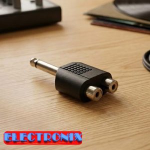 Adaptador de Y de 2 RCA Hembra a Plug 1/4” Macho Estéreo – Conversión Profesional de Audio