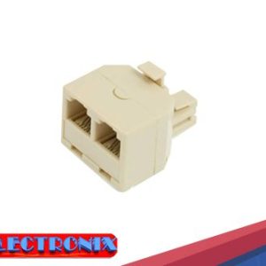 Adaptador RJ11 1 Macho a 2 Hembras Color Crema – Duplicador de Línea Telefónica