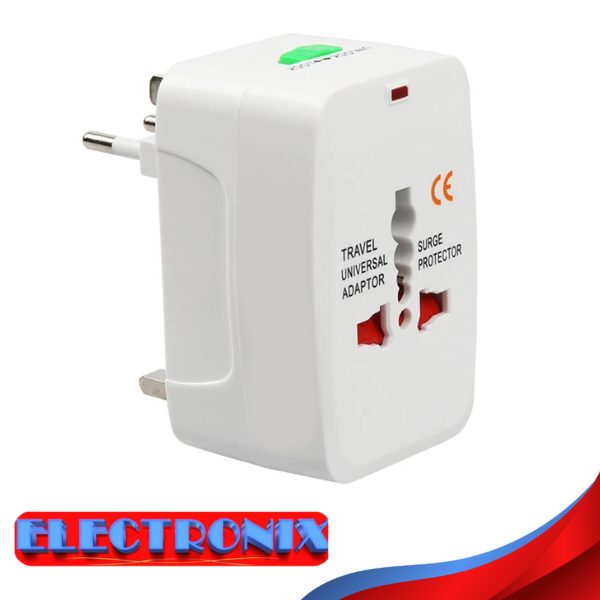 Adaptador universal de corriente de europeo a americano y otros.