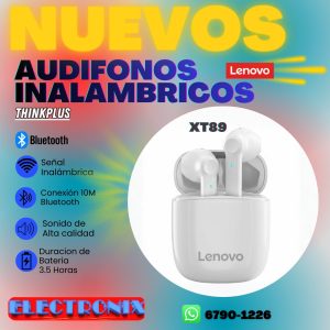 Audífonos Inalámbricos Bluetooth Lenovo ThinkPlus XT89 Recargables