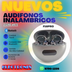 Audífonos Inalámbricos Recargables Bluetooth F16PRO Hi-Fi Premium