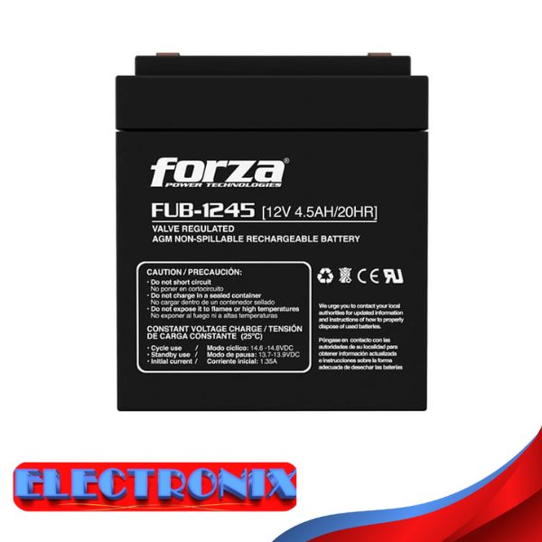 Batería Forza 12V 4.5Ah – Energía Segura y Duradera para UPS y Alarmas