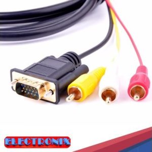 Cable Conversor VGA a RCA – Conecta Monitores y Equipos Analógicos
