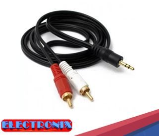 Cable de Audio 3.5mm a 2 RCA macho-Alta Calidad