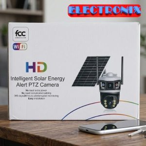 Cámara Solar PTZ Inteligente Doble Cámara WiFi FCC – Vigilancia 24/7 sin cables