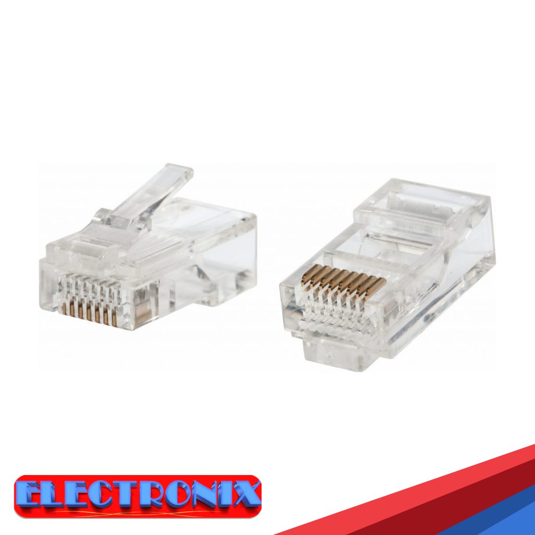 Conectores RJ45 para Cable LAN – Compatibles con Cat 5 y Cat 5e