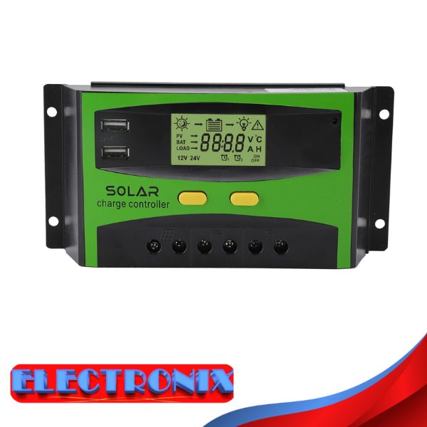 Controlador de Carga Solar 20A 12V/24V Automático
