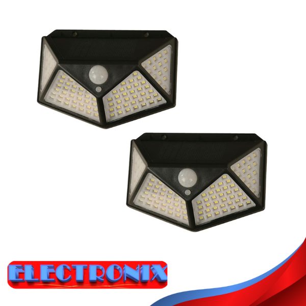 Lámpara Solar con Sensor de Movimiento 120° y 114 LED | Batería 2400mAh y Panel Solar Integrado