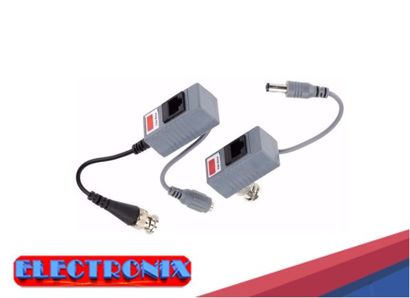 Par de Video Balun con Salida a Red para Cámaras de Seguridad