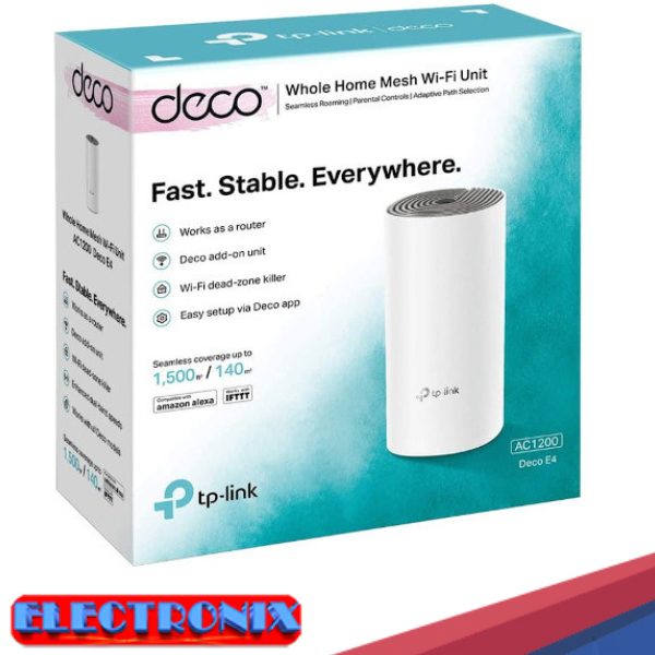 Unidad de sistema Mesh Adicional TP-Link Deco E4 – Expansión Mesh para Más Cobertura y Cero Zonas Muertas